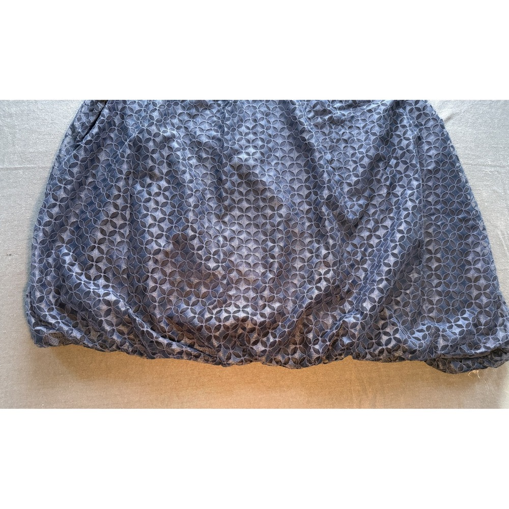 Liz Claiborne Navy Blue Eyelet Sleeveless Bubble Hem Blouse XXL New With Tags - Picture 3 of 4